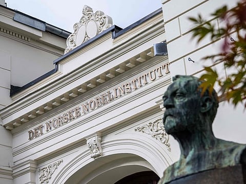 The Norwegian Nobel Institute is pictured in Oslo. The Nobel prize announcements will crown achievements that made the world a better place, a glimmer of optimism as the world witnesses a spiralling Middle East conflict, protracted war in Ukraine, famine in Sudan and a collapsing climate.  