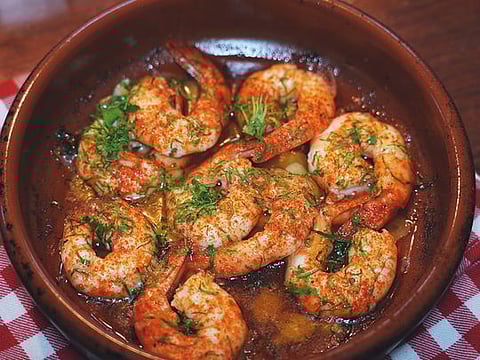 Gulf News Food Show's Gambas al Ajillo or Spanish-style garlic shrimp