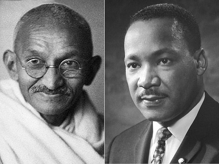 Mahatma Gandhi (left) and Martin Luther King Jr