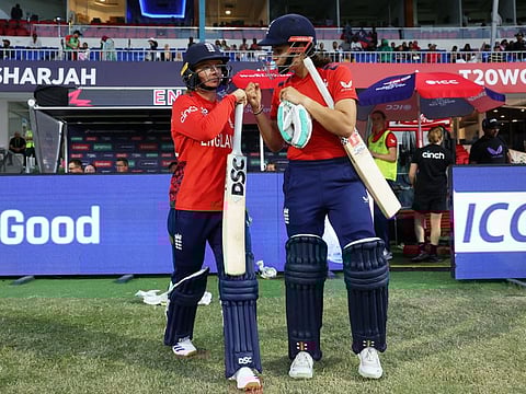 England openers Maia Bouchier and Danni Wyatt-Hodge impressively found gaps to score 19 fours in their total of 113 for no loss in just 10 overs.