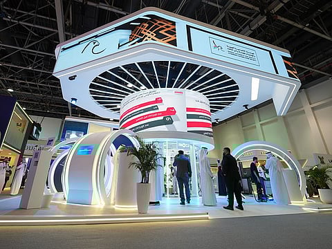 The pavilion of the Federal Authority for Identity, Citizenship, Customs, and Port Security (ICP) at Gitex Global 2024 in Dubai