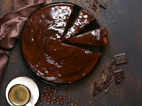 Indulge in decadence: Chocolate cake with coffee ganache 