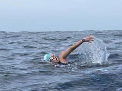 Dubai-based Keisha Pais swam the rough waters of the Bonifacio Strait, between Italy and France, to support children with cancer in the UAE.