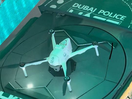 A file photo of Dubai Police's  advanced Drone Box system