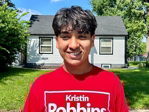 Dubai student Shyam Iyer, 15, worked as an intern for a State Representative running for re-election in the US.