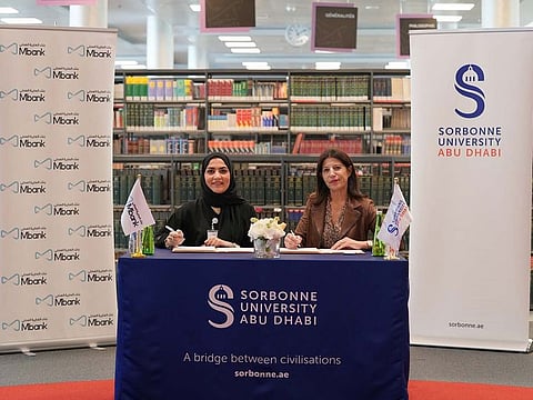 Collaboration agreement between Mbank and Sorbonne University Abu Dhabi. 