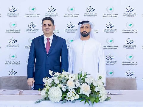 Samer Mourched, CEO of Daman Markets with Ali Al Ali, CEO of Dubai Racing Club
