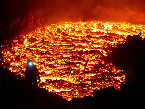 Klyuchevskoy volcano erupts on Russia's far eastern Kamchatka peninsula. Massive volcanic areas have continued to release carbon dioxide (CO2) into the atmosphere long after their surface activity has ceased, which could explain the duration of certain episodes of climate change, according to a study published in Nature Geoscience on October 30, 2024.  