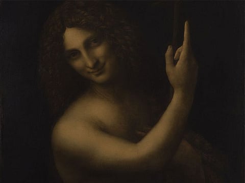 Leonardo da Vinci, Saint John the Baptist. Around 1508-1519. Oil on wood (walnut). 73 x 56.5cm. Paris, Louvre Museum, INV. 775 © 2016 Louvre RMN-GP/Tony Querrec.