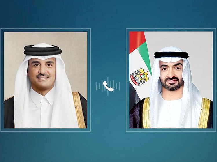 UAE President and Emir of Qatar discuss bilateral relations and regional developments
