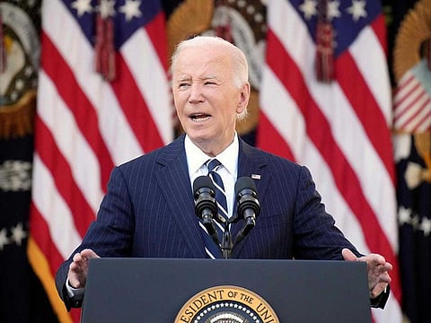 US President Joe Biden delivers remarks on the results of the 2024 election in the Rose Garden on November 07, 2024 in Washington, DC.