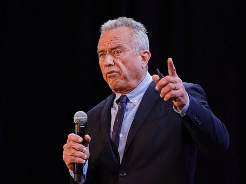 Robert F. Kennedy Jr. attends a press conference in the Brooklyn borough of New York, on May 1, 2024. US President-elect Donald Trump announced on Thursday that he is nominating Kennedy to be the US Secretary of Health and Human Services. 