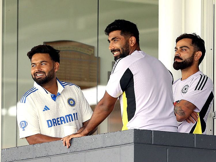 Indian pacer Jasprit Bumrah (C) was seen as the strong favourite to take over as Indian Test captain after Rohit Sharma announced his retirement.