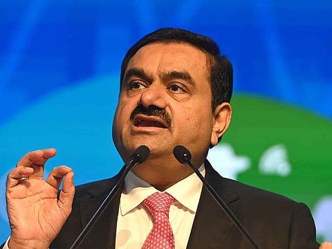 Chairperson of Indian conglomerate Adani Group, Gautam Adani, speaks at the World Congress of Accountants in Mumbai on November 19, 2022. 