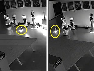 Caught on video: Tiny robot kidnaps 12 larger robots in bizarre incident