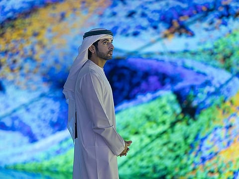 Hamdan bin Mohammed unveils 'Earth Dream' exhibition-- a new immersive experience at the Museum of the Future in Dubai.