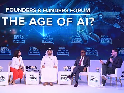 Mohamed AbuHamra, COO, DP World GCC; Rajesh Nambiar, President, NASSCOM; and Alexander Khanin, CEO, Polynome Group