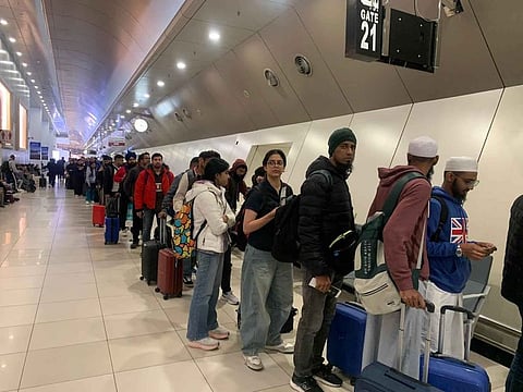 60 Indian passengers were left stranded after their Gulf Air flight was diverted there due to a technical snag.