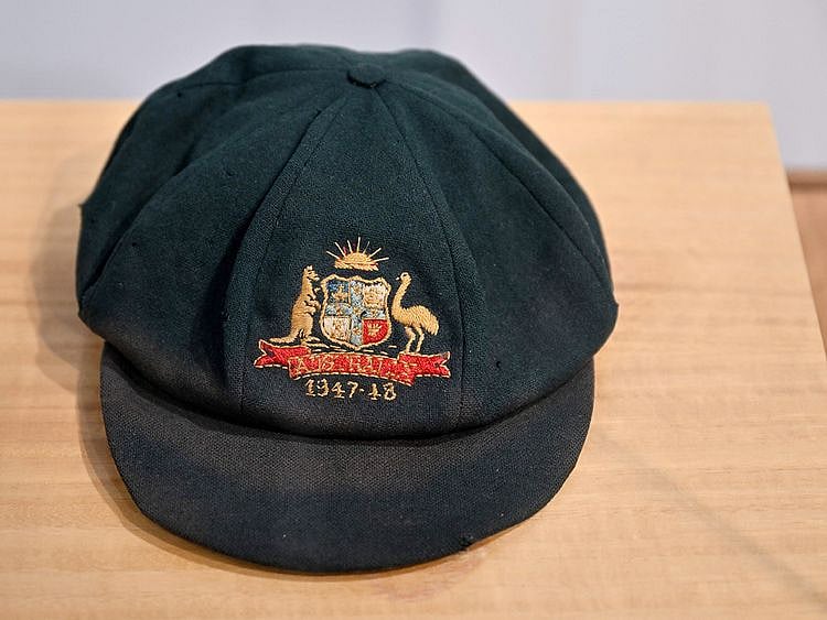 The cap worn by Australia's greatest cricket legend Don Bradman
