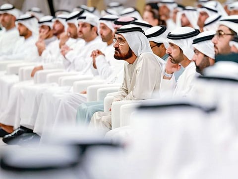 His Highness Shaikh Mohammad Bin Rashid Al Maktoum, Vice-President and Prime Minister of the UAE and Ruler of Dubai, in the presence of Shaikh Hamdan Bin Mohammad Bin Rashid Al Maktoum, Crown Prince of Dubai, Deputy Prime Minister and Minister of Defence of the UAE, attended the unveiling of the National Investment Strategy 2031 at the UAE Government Annual Meetings 2024 in Abu Dhabi last month