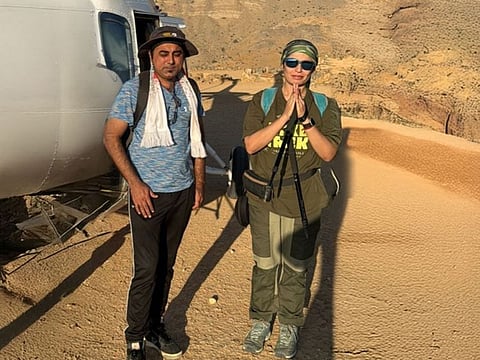 Ras Al Khaimah Police Air Wing rescues two tourists stranded in mountains in the emirate.