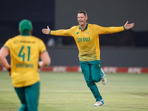 George Linde (right) was kept out of the South African team for three years and the all-rounder suffered a scare after missing the team bus. However, he came up with a stunning performance against Pakistan.