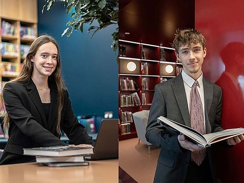 Arina Gavrilenko and Maksym Melnyk, students of Regent International School