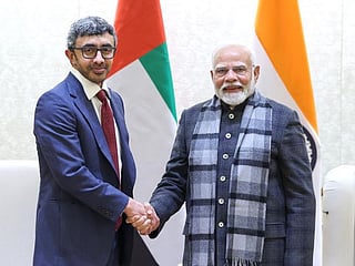 Sheikh Abdullah meets Indian Prime Minister Narendra Modi in New Delhi