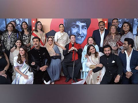 From Raj Kapoor's son Randhir Kapoor, daughter Rima Jain, daughters-in-law Babita and Neetu Kapoor, to grandson Ranbir Kapoor and granddaughters Kareena Kapoor, Karisma Kapoor, and Riddhima Kapoor Sahni, the 'Kapoor Khandaan' arrived in style to celebrate the legendary filmmaker's birth centenary. 