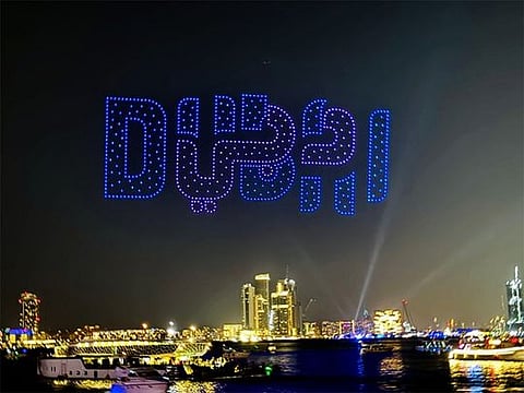 Watch: Epic drone shows light up Dubai's skyline