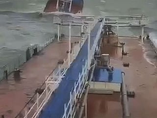 Video: At least one killed as Russian oil tankers split in two by strong storms in the Black Sea