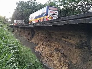 Safety hazard: Thousands of trucks, buses and cars use the "South Road" (part of the "Pan-Philippine Highway", or Maharlika Highway), have caused serpentine queues of vehicles after a part of the "Andaya Highway" (formerly Quirino Highway) caved in recently. This portion is in constant state of disrepaid, a testament to the country's sub-par infrastructure marked by a culture of kickbacks. This portion has been temporarily fixed after teams from neighbouring provinces helped out.
