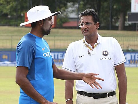 Ravichandran Ashwin with his coach Sunil Subramaniam (right). The former Tamil Nadu left-arm spinner calls Ashwin one of India's best match-winners.