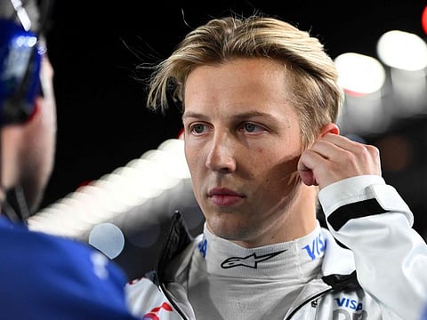 Liam Lawson of New Zealand and Visa Cash App RB looks on from the grid during the F1 Grand Prix of Las Vegas at Las Vegas Strip Circuit on November 23, 2024 in Las Vegas, Nevada.   Rudy Carezzevoli/Getty Images/AFP. New Zealand driver Liam Lawson will team up with Dutchman Max Verstappen, the four-time reigning Formula 1 world champion, at Red Bull next season, the Austrian team announced on December 19, 2024. (Photo by Rudy Carezzevoli / GETTY IMAGES NORTH AMERICA / AFP)