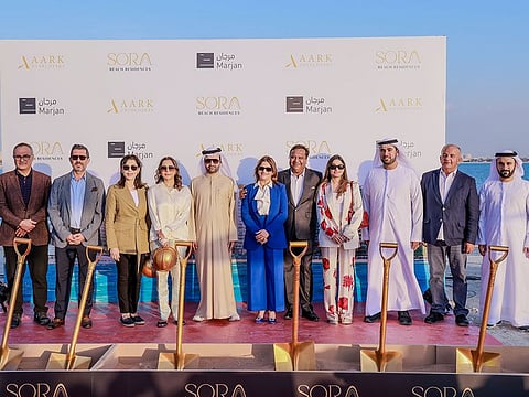Dignitaries and guests at the official groundbreaking ceremony for Sora Beach Residences