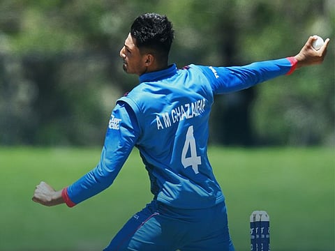 Afghanistan spinner Allah Ghazanfar in action.