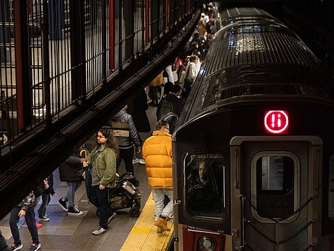 Commuters at the 14th Street-Union Square subway station in New York, US, on Friday, Dec. 20, 2024.  