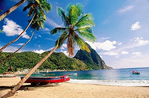 St Lucia island. 