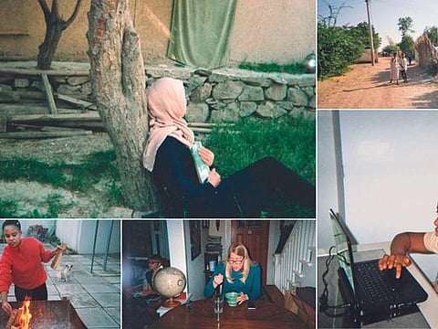 The project gathered contributions from 30 teenagers around the world, sharing images of how they cope with the pandemic 