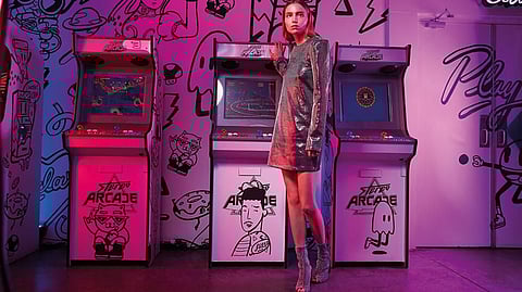 Dress, Dh99, H&M; Shoes, Dh349, Aldo 