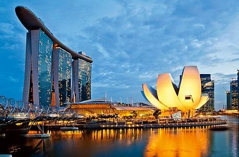Marina Bay Sands with its lotus-shaped ArtScienceMuseum and spectacular hotel offers entertainment, culture, shopping and dining options galore.  