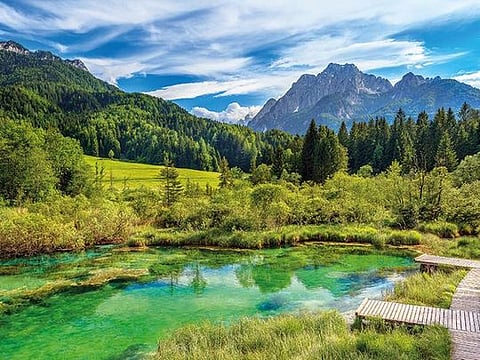 Locals say if you wash your face in Jezersko’s lake every day, you never get old 