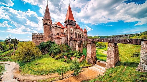 The Corvin Castle. Most of the villages in the region are very new to any kind of tourism 