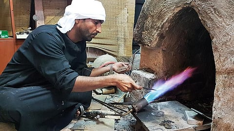 Abdulrahman Abood Ahmad bin Nahaira is keeping the art of khanjar making alive. 