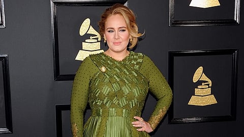Adele at the 59th Grammy Awards in February 2017. Adele reportedly told a fan in January this year she had lost 100lb 