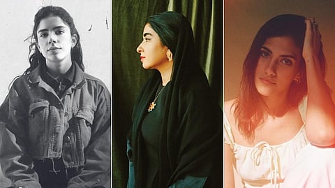 In her work, Lara Chahine (left) intends to shed light on how external factors have an immediate impact on women. Reem Falaknaz’s (centre) work attempts to shed light on the covert ways women navigate deep-rooted practices and medical malpractice. Rama Ghanem, curator of Gulf Photo Plus, says there needs to be a new and different approach to feminist work that is distributed and exhibited in the region 