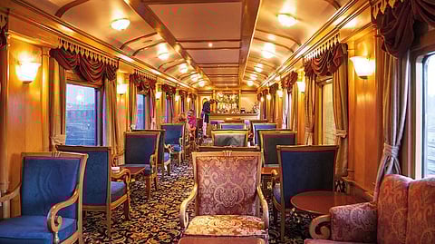The well-appointed coaches of the Deccan Odyssey add the right touch of luxury 