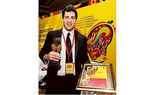 Jihad Badran was speechless when he was declared the creator of the winning fragrance.  