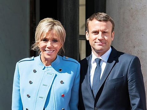Brigitte Macron with husband Emmanuel, the French president. At 69, Brigitte continues to epitomise effortless style 