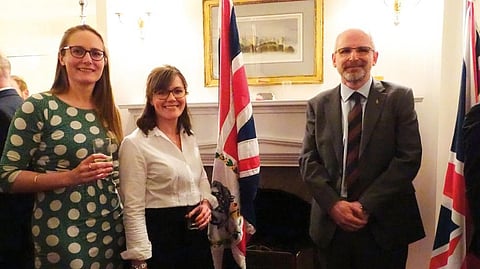 Laura Sinclair Willis (centre) became the Chief Executive of South Georgia & the South Sandwich Islands last year 